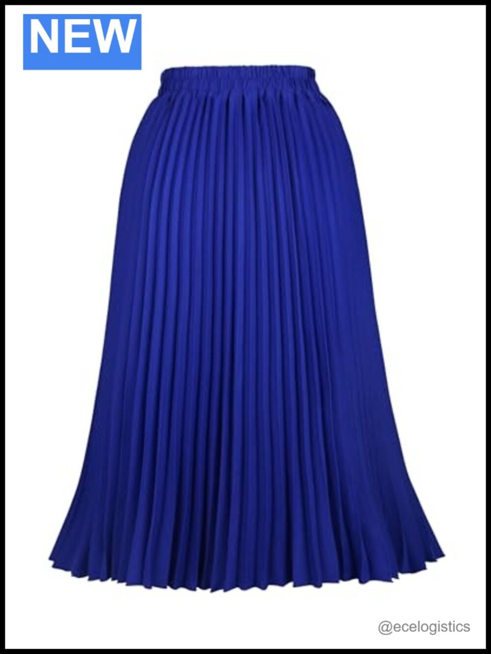Women's Pleated A-Line Swing Skirt High Waist Midi